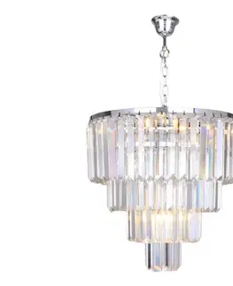 Svietidlá Zuma Line 17106/4+1-CHR - Krištáľový luster na reťazi AMEDEO 5xE14/40W/230V 17106/4+1-CHR