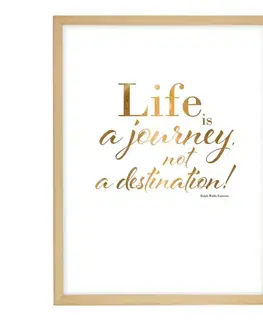 Obrazy Obraz Life is a journey 30x40cm gold