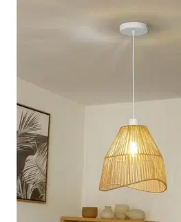 Svietidlá BRILAGI - LED luster na lanku CERIA BOHO 1xE27/40W/230V pr. 30 cm hnedá EG300171+EG781101