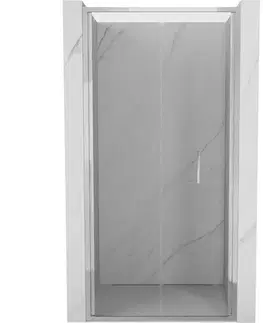 Sprchovacie kúty MEXEN - Exo skladacie sprchové dvere 75, transparent, chróm 816-075-000-01-00