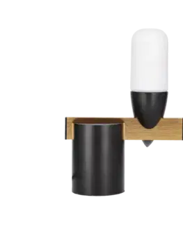 Nástenné svetlá Nástenná lampa čierna LED 5,4 W 20 cm Sakai Ledea