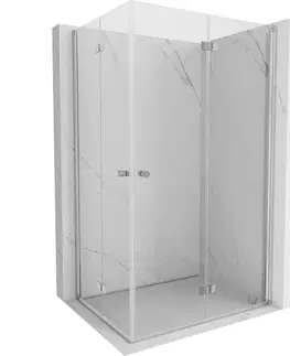 Sprchovacie kúty MEXEN/S - Mist-F Duo sprchovací kút skladacie dvere pravá 105 x 120, transparent, chróm 8A6-105L-120P-01-00