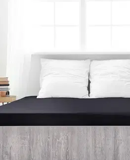 Plachty 4Home jersey prestieradlo Mako čierna, 180 x 200 cm