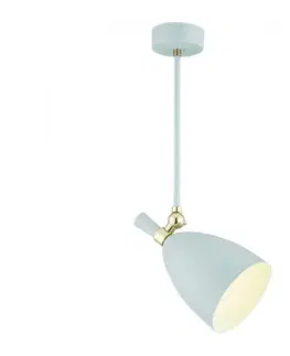 Svietidlá Argon 4685 - Luster na tyči CHARLOTTE 1xE27/15W/230V modrá/zlatá 4685
