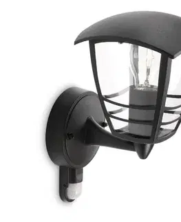 Záhradné lampy Philips 15388/30/16 - Vonkajšie nástenné svietidlo so senzorom 1xE27/60W IP44 15388/30/16