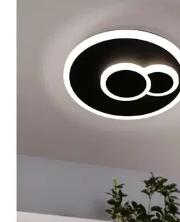 Svietidlá Eglo 30659 - LED Stropné svietidlo CADEGAL LED/7,8W/230V pr. 20 cm čierna 30659