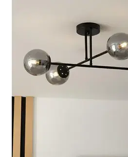 Svietidlá BRILAGI - Prisadený luster MALIVA 4xE14/15W/230V čierny/dymový LM-4.220/CZARNY/GREY