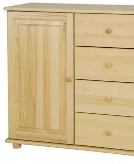 Komody do spálne Komoda z Borovice KD100 surová