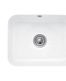 Kuchynské drezy VILLEROY & BOCH VILLEROY & BOCH - Keramický drez Cisterna 60C White alpin podstavný 550 x 440 bez excentra 670601R1