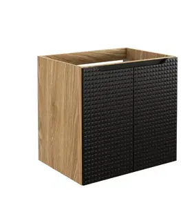 Skrinky do kúpeľne ArtCom Skrinka pod umývadlo LUXOR Black 82-60-2D | 60 cm s dvierkami