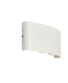 Vonkajšie nástenné svietidlá Vonkajšia nástenná lampa biela vrátane LED 6-svetlo IP54 - Silly