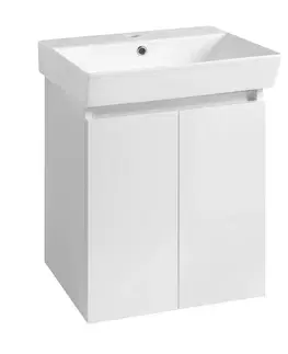 Kúpeľňový nábytok AQUALINE - PANEDA umývadlová skrinka 45x55x34,2cm, biela PN245