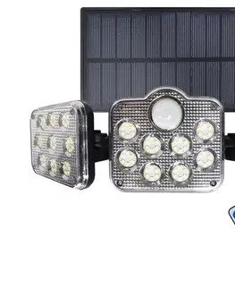 Záhradné lampy  LED Solárny reflektor so senzorom pohybu LED/20W/3,7V 1200 mAh IP44 + DO EKO9152