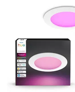LED osvetlenie Philips - Sada 2x LED RGBW stmievateľných kúpeľňových podhľadových svietidiel Hue SLIM LED/12W/230V IP44 2xP7620
