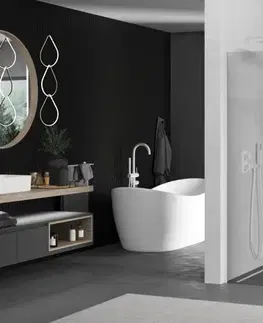 Sprchové dvere MEXEN/S - Kioto Sprchová zástena WALK-IN zaoblená 80 x 200, transparent 8 mm, biela 800-080-101-20-06