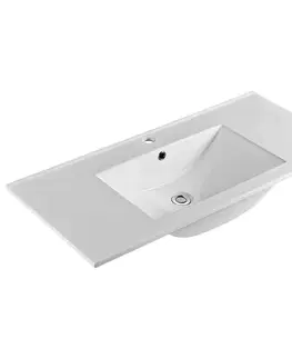 Umývadlá Mereo Nábytkové umývadlo SLIM, 101x46x18 cm, keramické, biele UC10146