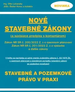 Právo - ostatné Nové stavebné zákony a súvisiace predpisy s komentárom platné od 01.04.2024 - Otto Lúčanský,Štefan Korec,Kolektív autorov