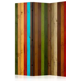 Paravány Paraván Wooden rainbow Dekorhome