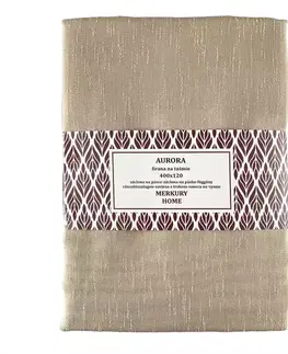 Záclony do obývačky Záclona na páske  AURORA polyester béžová 400x120 Merkury Home