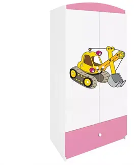 Skrine do izieb Skriňa Babydreams Ružová – Rýpadlo