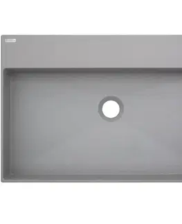 Sanitárna keramika DEANTE - Correo šedá metalic - Granitové umývadlo, na dosku - 60x40 cm CQR_SU6S