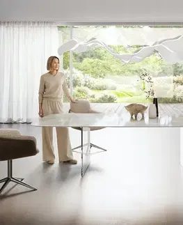 Jedálenské stoly DELIFE Jedálenský stôl Edge zaoblený tvar 270×120 cm keramika Iris FMG Onice Grigio podstava sklo