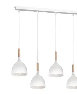 Svietidlá  Luster na lanku NOAK 5xE27/15W/230V biela/buk 3711