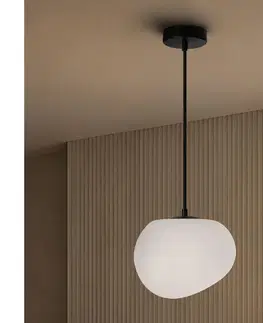 Svietidlá BRILAGI - Luster na lanku PEBBLES 1xE27/40W/230V pr. 20 cm čierna ALA-56856