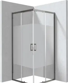 Sprchovacie kúty DEANTE - Funkia Evo štvorcový sprchovací kút, 80x80 cm – vzor pruh KYC_DE88P