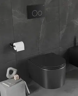 Doplnky do kúpeľne MEXEN - Sofia bidet závesné, čierna matná 35544885