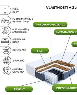 Matrace FDM Taštičkový matrac FAMILY MAX DOUBLE Jersey | 100 x 200 cm