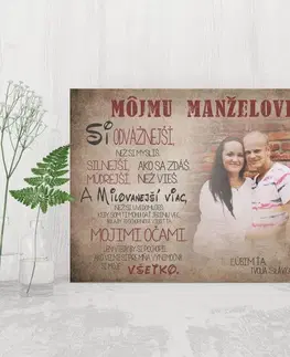 Tabuľky s venovaním (darčeky) Darčeky pre muža - Prekvapko s vyznaním lásky a vlastnou foto