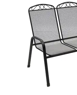 Lavica z kovu a hliníka DEOKORK Kovová lavice GREY (čierna)