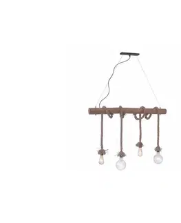 Svietidlá Leuchten Direkt 15483-18 - Luster na lanku ROPE 4xE27/60W/230V 15483-18