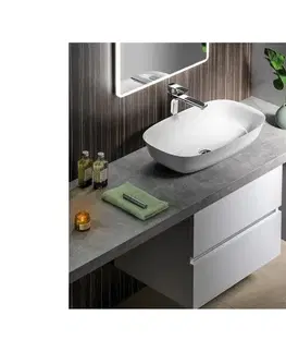 Svietidlá Sapho - Doska pod umývadlo AVICE 150x49,5 cm sivá/cement AV157