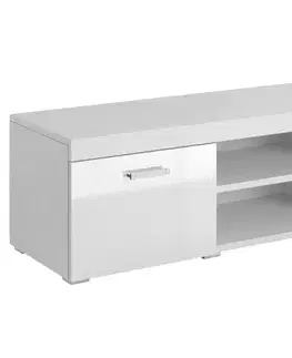 TV stolíky CAMA MEBLE Samba REG9 tv stolík biela / biely lesk