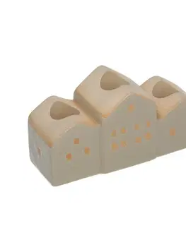 Svietniky Svietnik Hauses 13x5x7cm beige