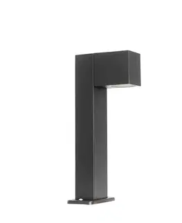 Zahradne stlpove lampy Priemyselné stojace vonkajšie svietidlo čierne 35 cm IP44 - Baleno