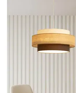 Svietidlá BRILAGI - Luster na lanku RESNA 1xE27/60W/230V pr. 40 cm béžová/čierna H0440