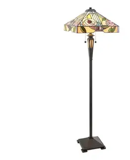 Lampy Endon 64383 - Stojacia lampa Tiffany WILLIOW 2xE27/60W/230V pr. 42,5 cm 64383