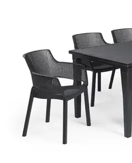 Záhradné plastové zostavy Elvisia Záhradný set CALLIE 6 + 1 | grafit