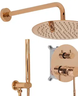 Sprchy a sprchové panely REA - Podomietková sprchová sada Lungo Diamond Copper + BOX REA-P5657