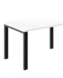 Jedálenské stoly Rozkladací stôl Garant 130/265x80cm Biely lesk