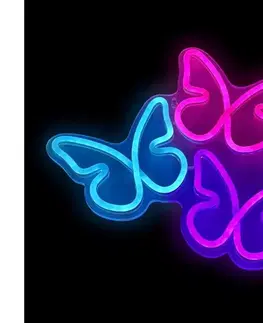 Svietidlá 2Kids Toys - LED neónová nástenná dekorácia LED/5W/USB motýle 2D98108