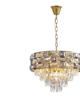 Svietidlá  Luster na reťazi LUXURIA 9xE14/40W/230V zlatá ML8895