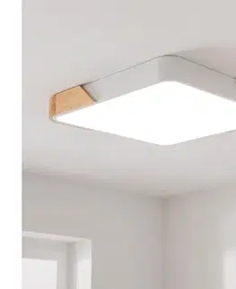 Svietidlá BRILAGI - stmievateľné LED svietidlo PILANA LED/48W/230V dub/biela 42x42 cm + diaľkový ovládač WO800-OEM27-40