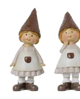 Ostané vianočné postavičky Kinekus Postavička dievča v zástere 5x4x11,8cm polyezín mix