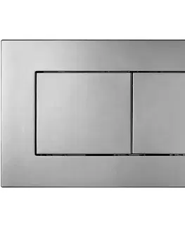 Záchody CERANO - Kompletný podomietkový WC set Lite/Cesso - biela lesklá - WC tlačidlo Classic, tmavo šedá - predstenová inštalácia / sadrokartón - 49x36 CER-174027