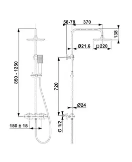 Kúpeľňové batérie KFA KFA - LOGON termostatický sprchový set, čierna 5746-910-81