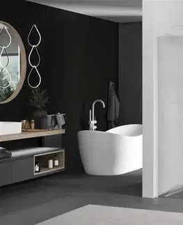 Sprchové dvere MEXEN/S - Kioto L Sprchová zástena WALK-IN 110 x 200, prúžky, biela 800-110-103-20-09